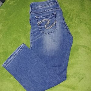 Silver Jean Capris